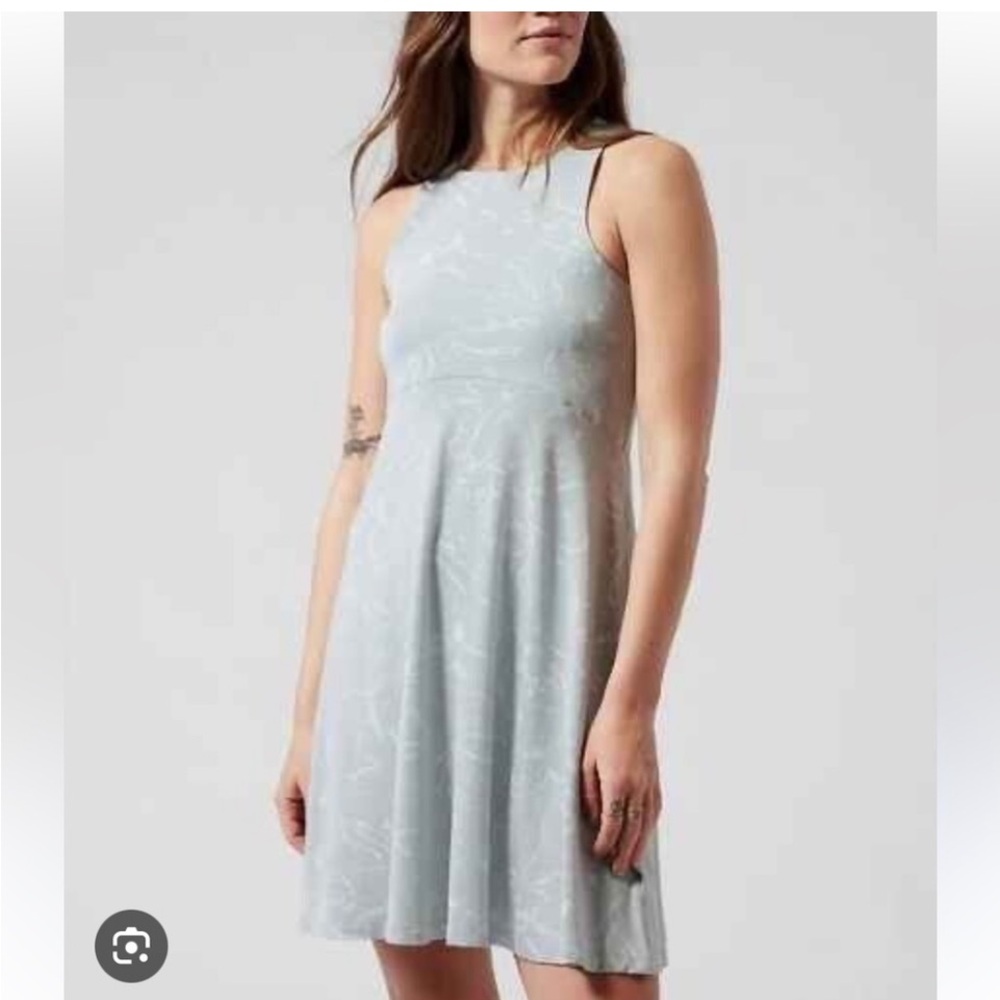 Athleta Santorini Thera Printed Grey Marbled Dress Size MP.